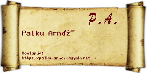 Palku Arnó névjegykártya